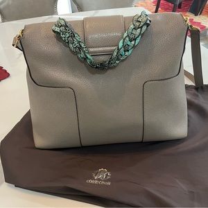 Grey and Teal Roberto Cavalli Bag